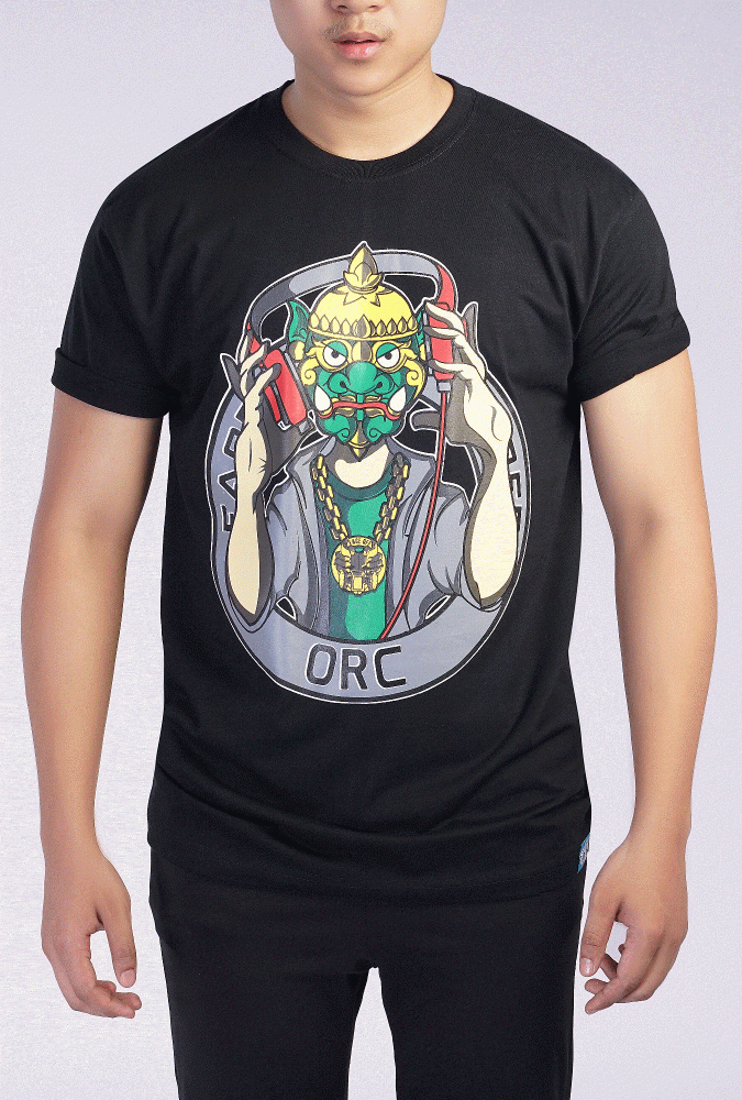 ORC Design Printed T-shirt(Black)